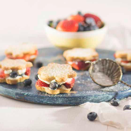 Blueberry and Strawberry Cinnamon Shortcakes