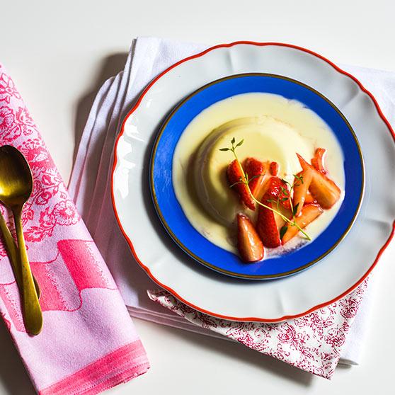 Buttermilk Panna Cotta with Macerated Strawberries