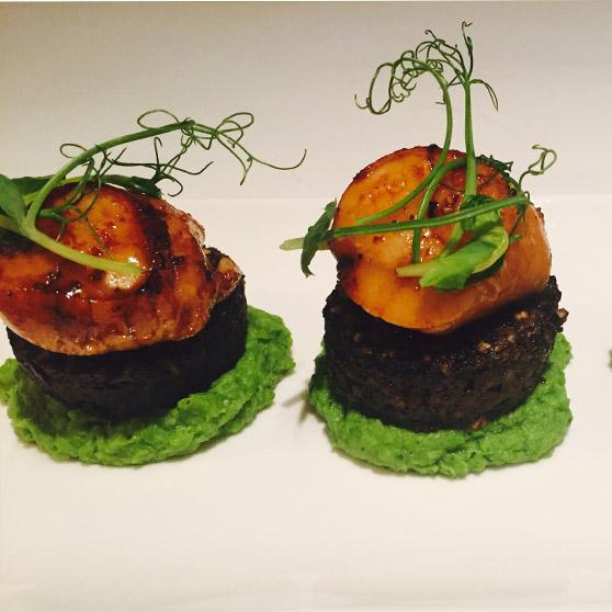 Caramelised Scallops Black Pudding