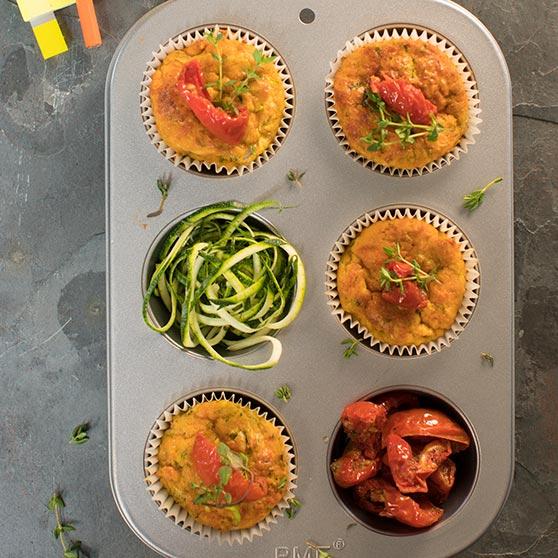 Courgette & Sundried Tomato Muffins