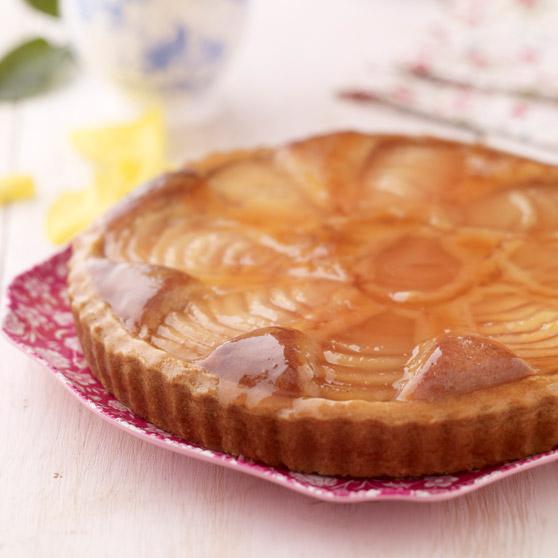 Pear, Almond and Rhubarb Tart