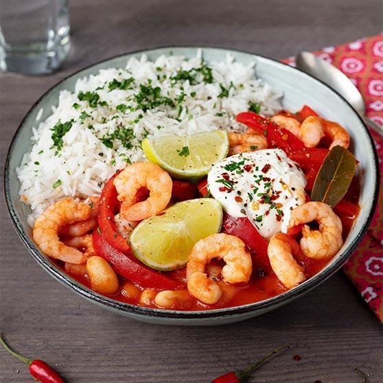 Prawn and White Bean Chilli