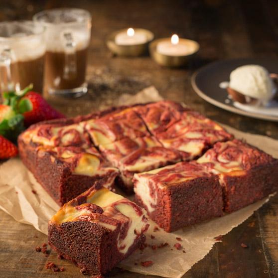 Red Velvet Swirl Brownies