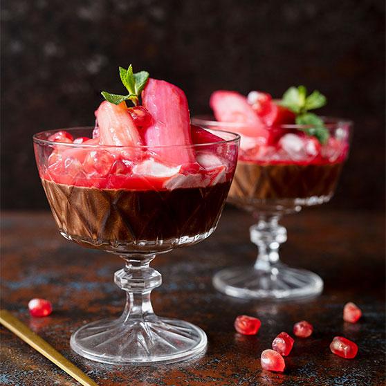 Rhubarb and Chocolate Parfait