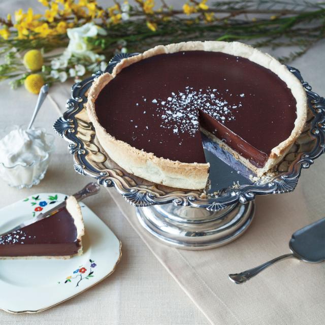 Sea salt chocolate tart