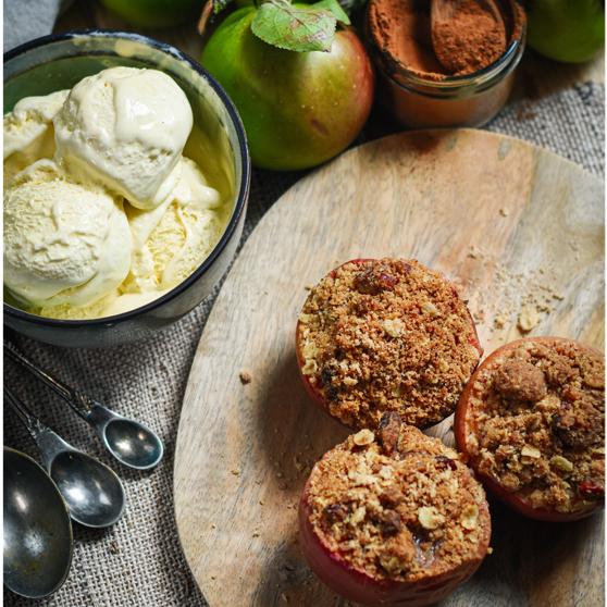 Brown Butter Streusel Baked Apples