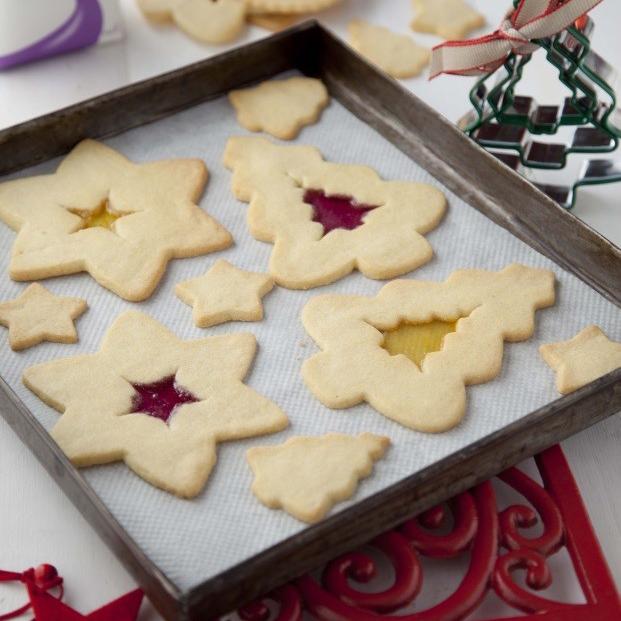 Stained Glass Window Christmas Cookies