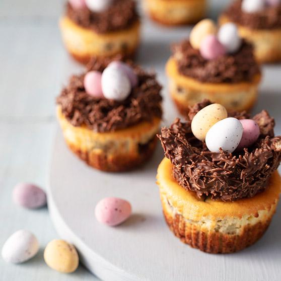 Easter Nest Cheesecakes