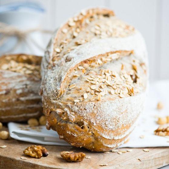 Hazelnut, Oats And Walnut Bread
