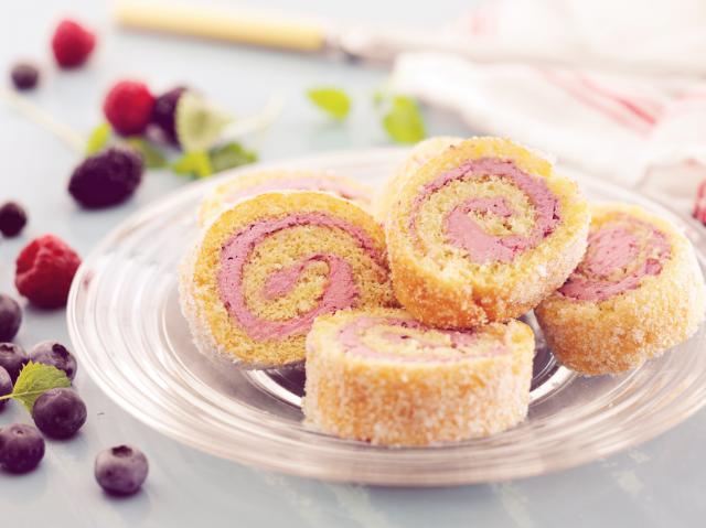 Swiss Roll with Meringue Butter Cream